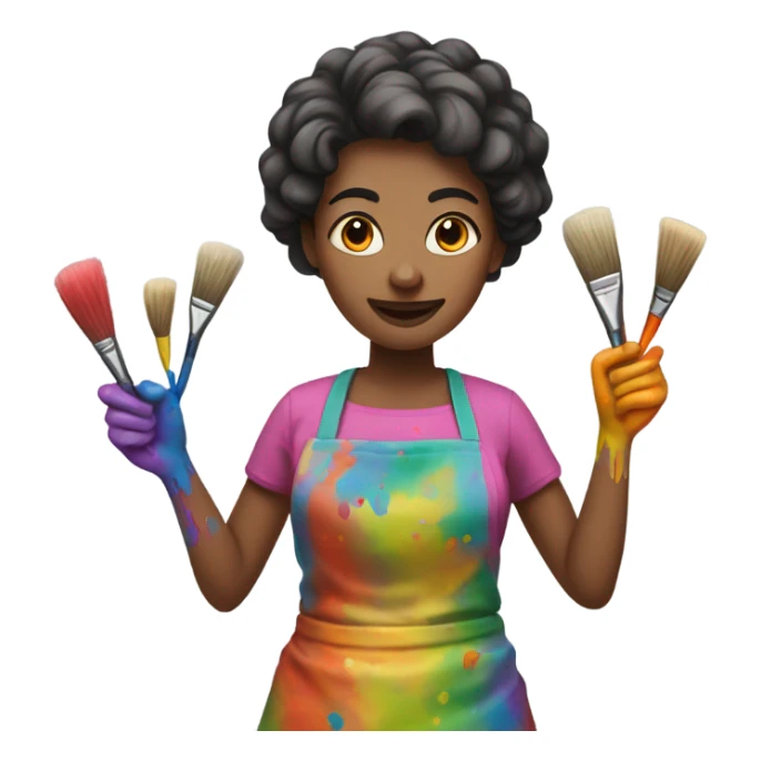 female artist sticker