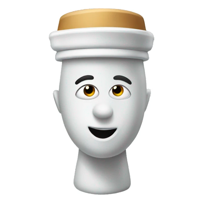 Skibidi toilet with a hat on sticker