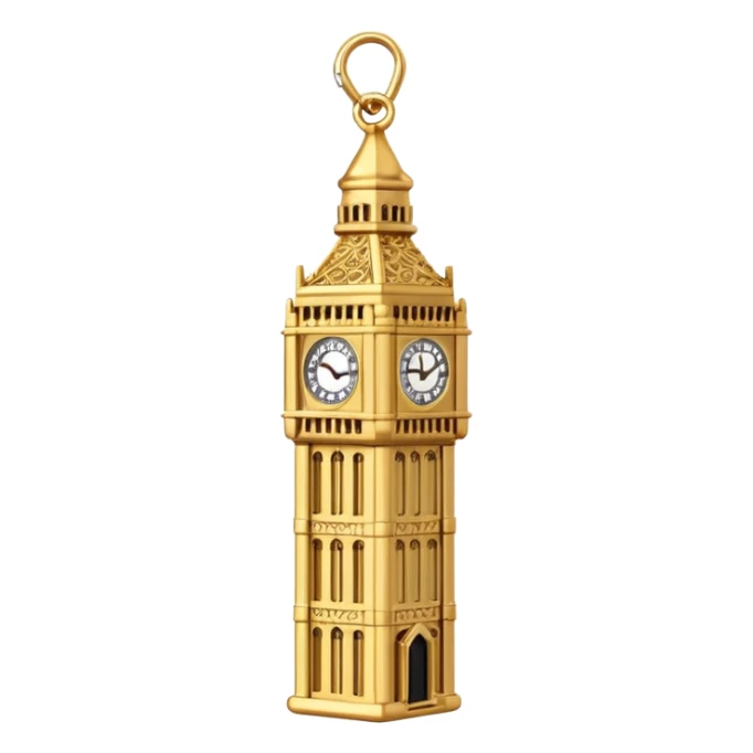 A miniature Big Ben tower charm with golden details



 sticker