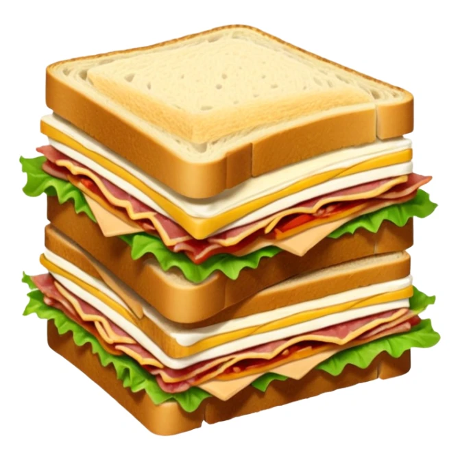 tall layered club sandwich with visible slices sticker