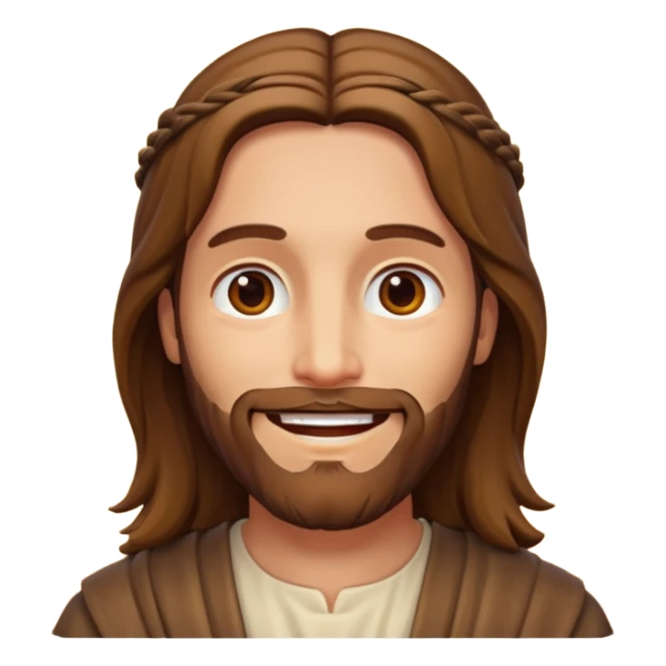 a picture of Jesus smiling sticker