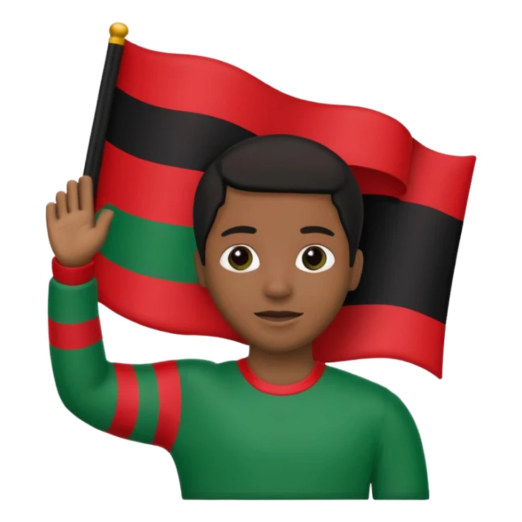 Pan African-African American Flag (Red-Black and Green horizontal stripes) - no stars or no other symbols, just the flag sticker