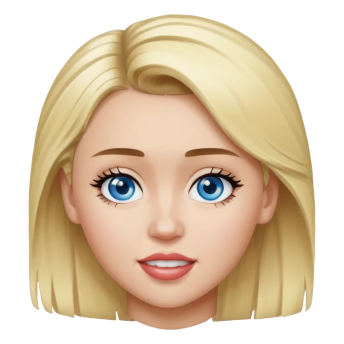 Miley Cyrus with blue eyes, blonde hair sticker