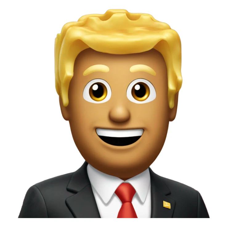 Trump holding McDonald’s French fries sticker