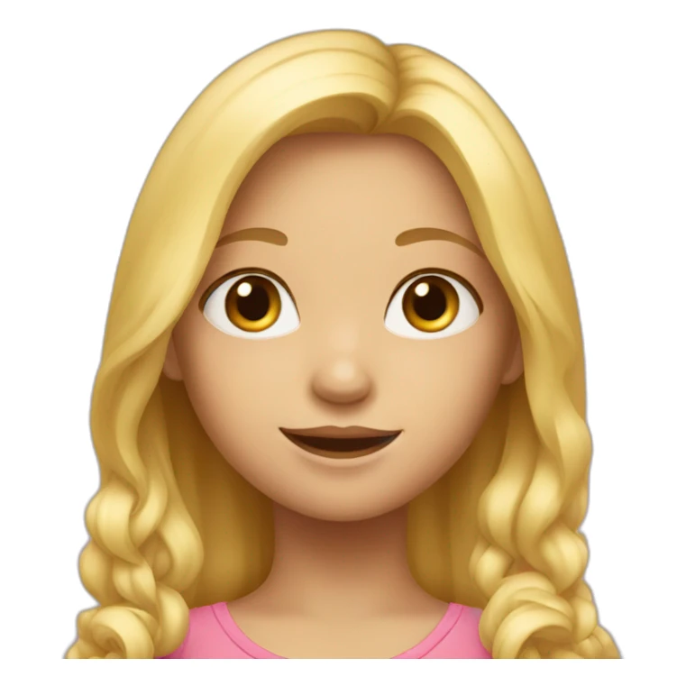 A blond girl child sticker