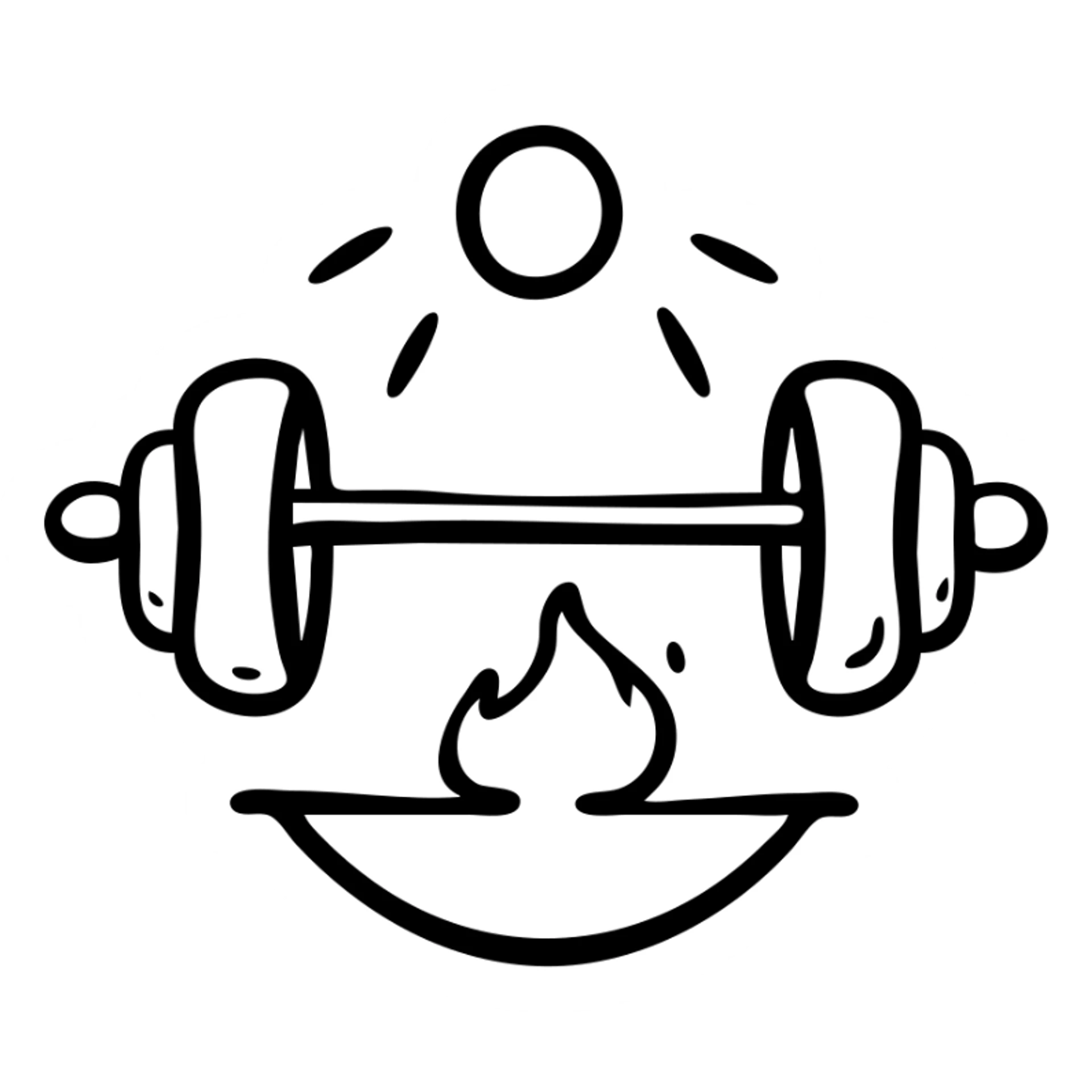 gym icon with a background shape sticker