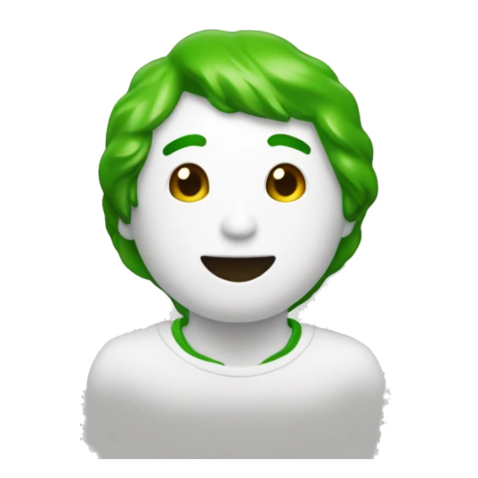 Quiero un corazon blanco con uno verde chiquito dentro del blamco sticker