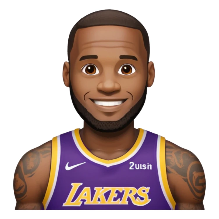 LeBron James in a lakers jersey number 23 sticker