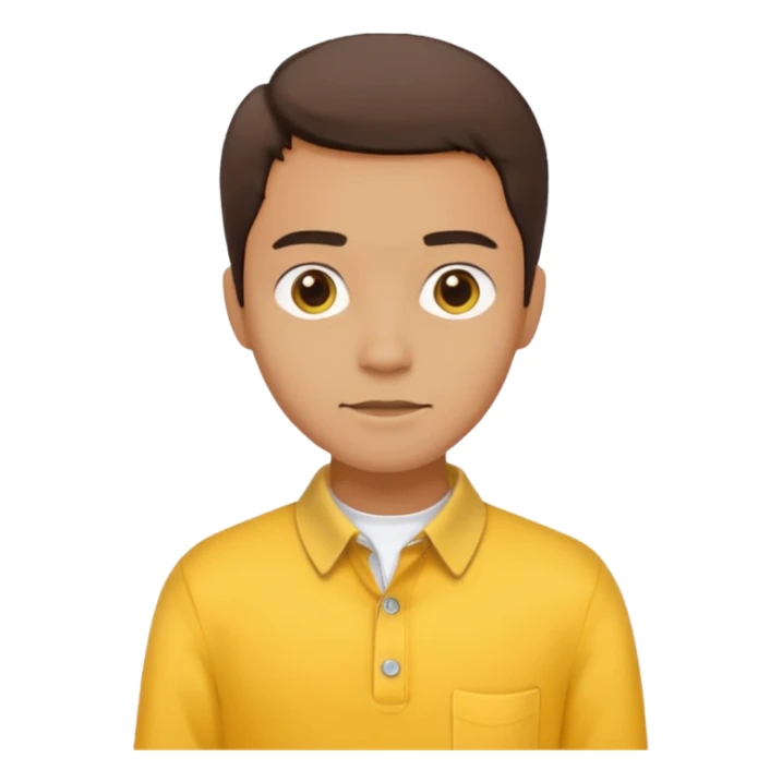 yellow long-sleeved shirt with a yellow collar sticker