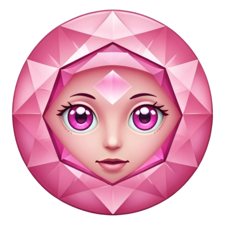 pink diamond with eyes but no face and beautiful sticker
