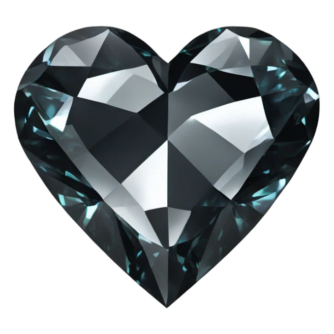56 karat black diamond heart sticker