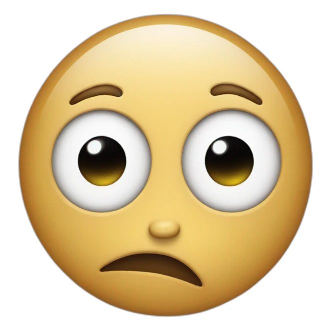 Emoji face with white hearts in his  eyes sticker