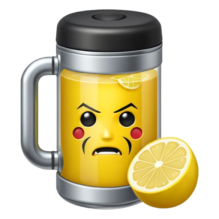 fai una lattina gialla e con un limone al centro rappresentando il estathe' limone lattina sticker