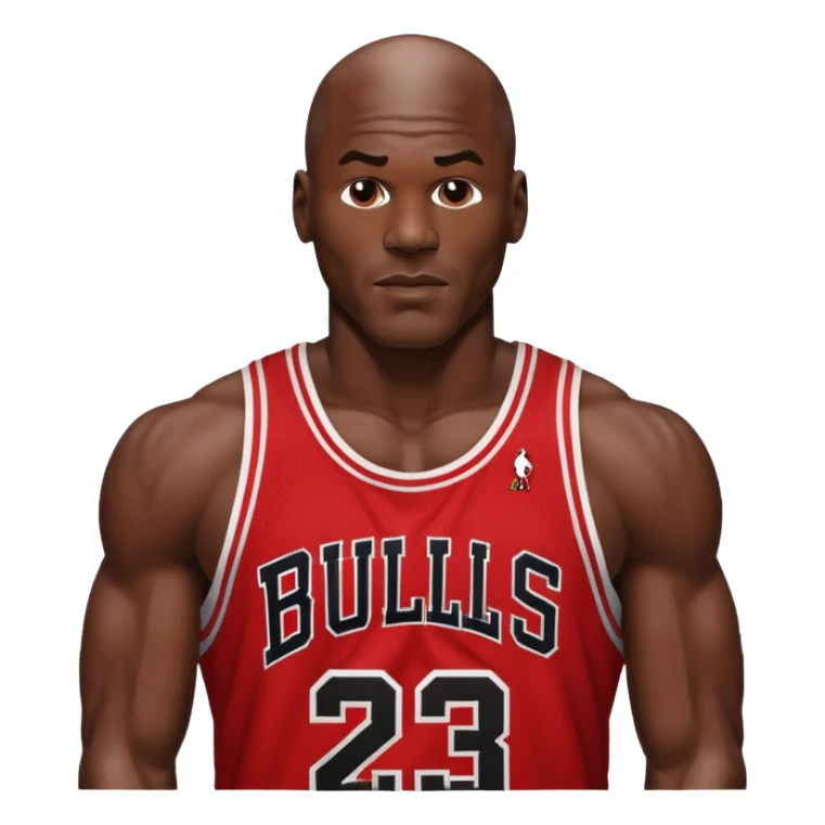 Hyper-realistic Michael Jordan number 23 Chicago Bulls sticker