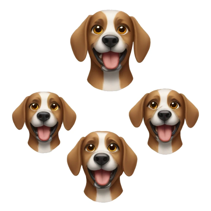 3 dogs that are football fans sticker