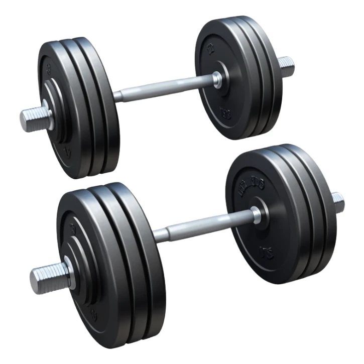 Weight lifting equipment with dumbbells and barbell sticker