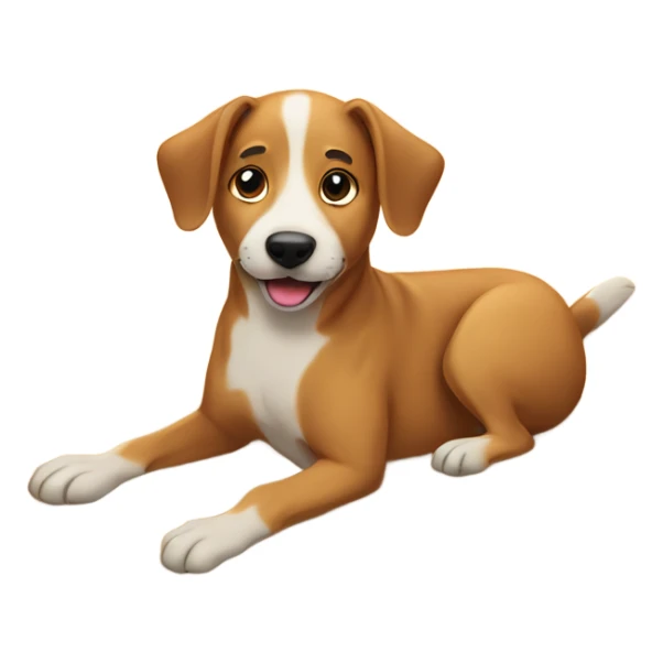 Dog sunbathing in the sand at the beach  sticker