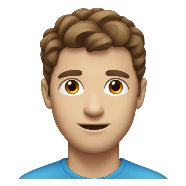 man with brown hair and blue eyes standing on a beach  sticker