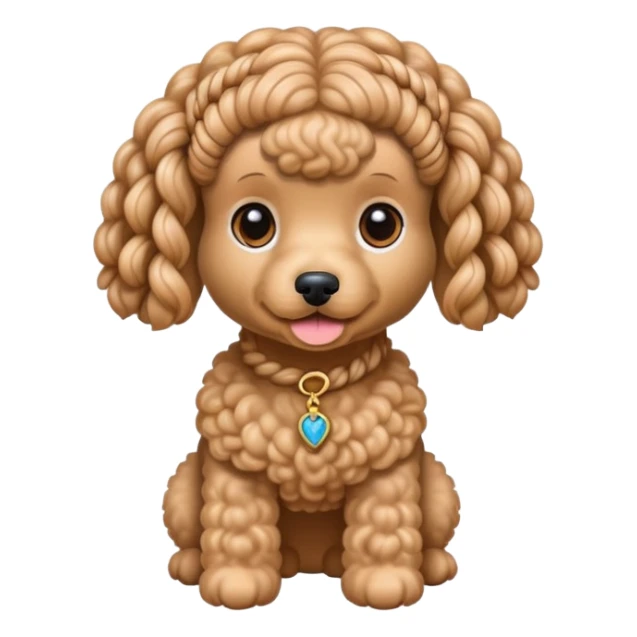 Miniature poodle with braids on its head sticker