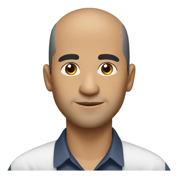 Working at my desk remotely from home balding Hispanic male with black balding hair and lighter skin sticker