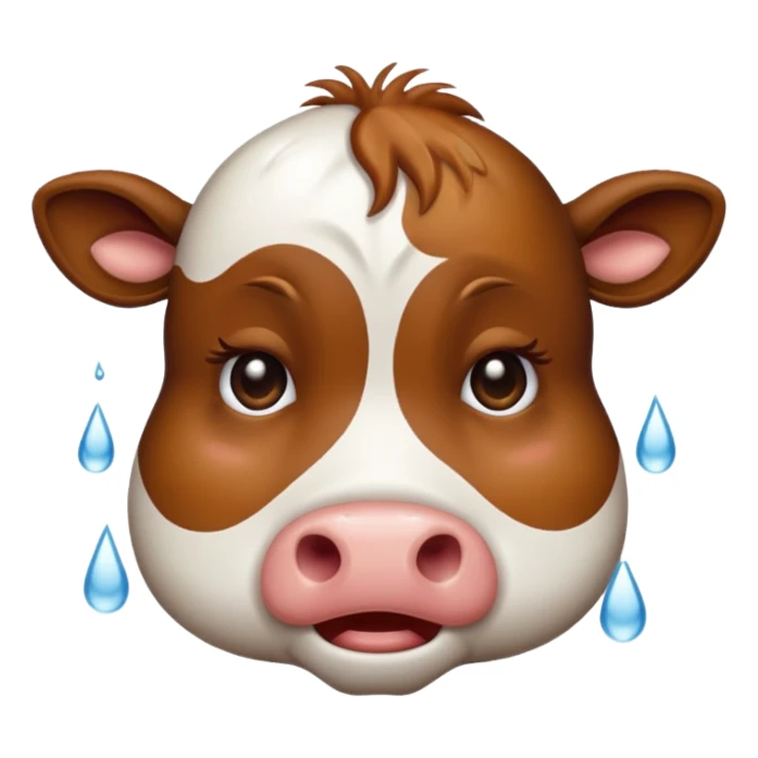 crying cow sticker