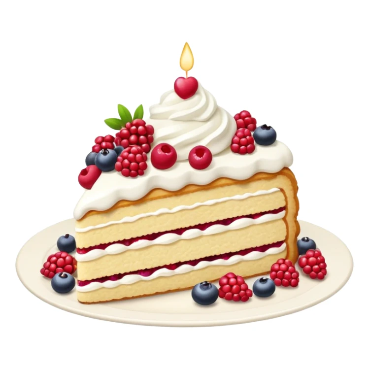 Piece of cake: vanilla biscuit, berries filling sticker