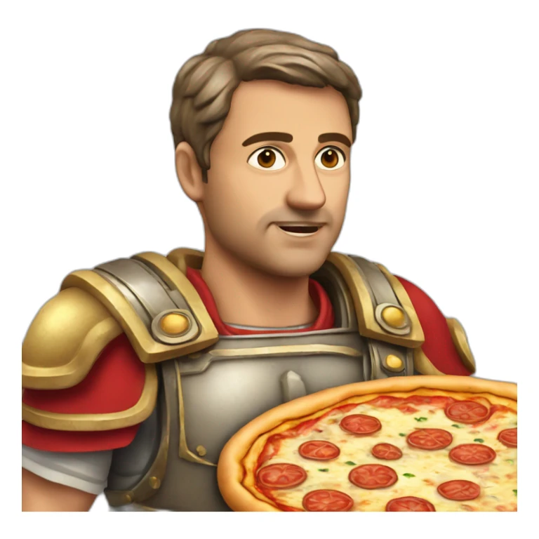 Roman krivorushicak with pizza sticker