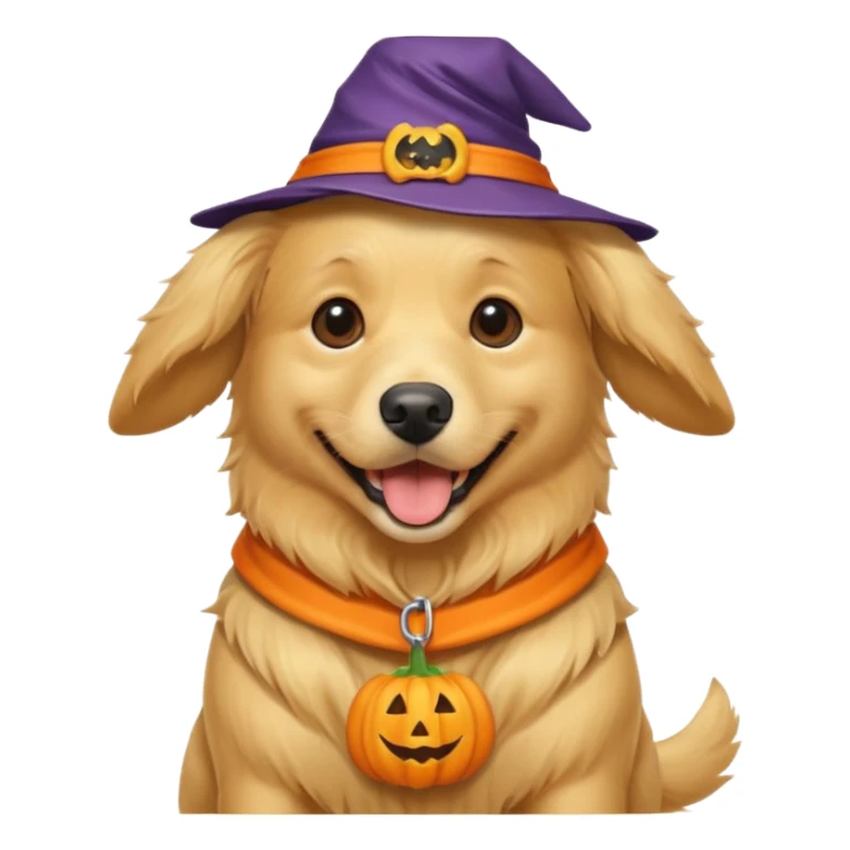Dog wearing Halloween costume sticker