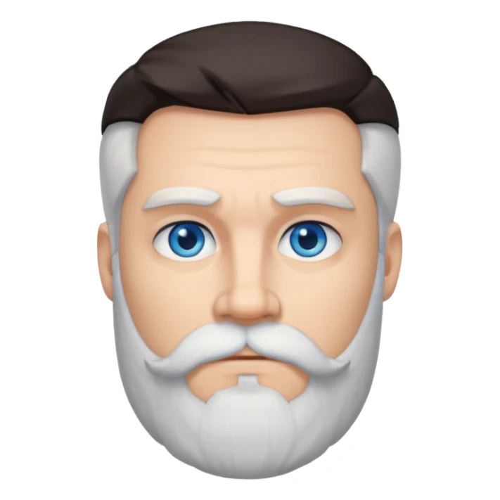 strong white bearded man dark hair sticker