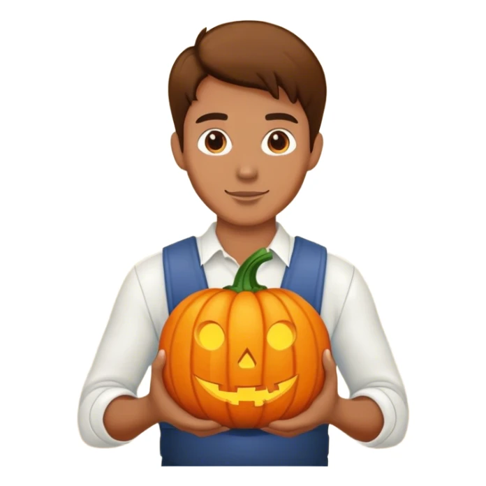 A man how has a pumpkin on his Hand  sticker