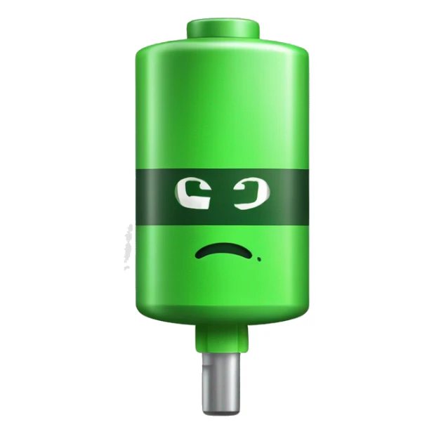 Green Recharge battery icon with the word “REMO”  sticker