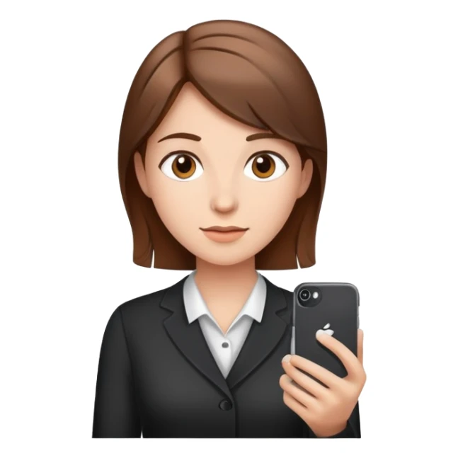 tech founder girl with brown hair sticker