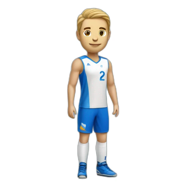 Joueur de handball maillot bleu sticker