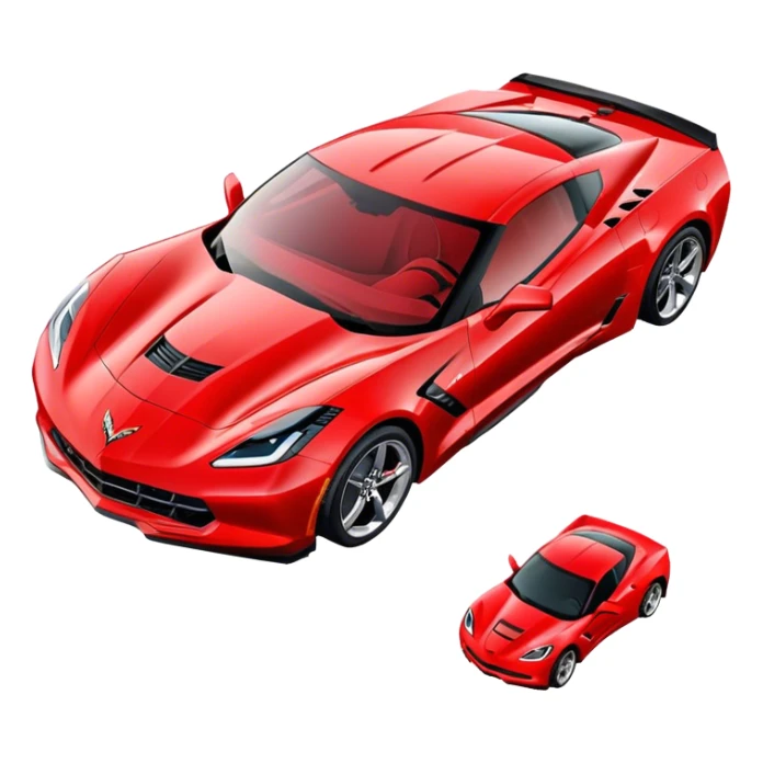 Chevrolet Corvette - Chevrolet (Model Year: 2022) (Iconic colour: Red) sticker