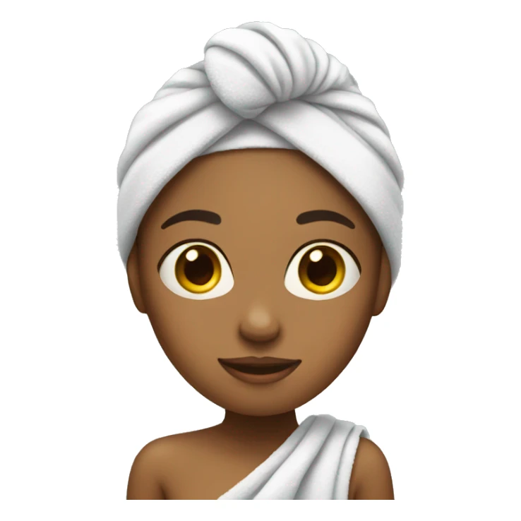 Girl with towel on head sticker