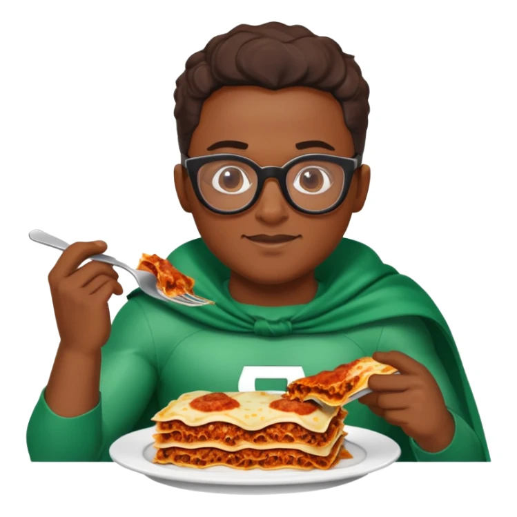Nigerian man glasses lasanga superhero sticker