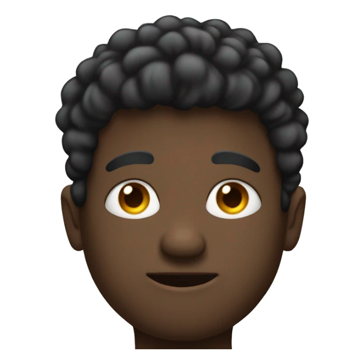 the back of a african males head, short afro sticker