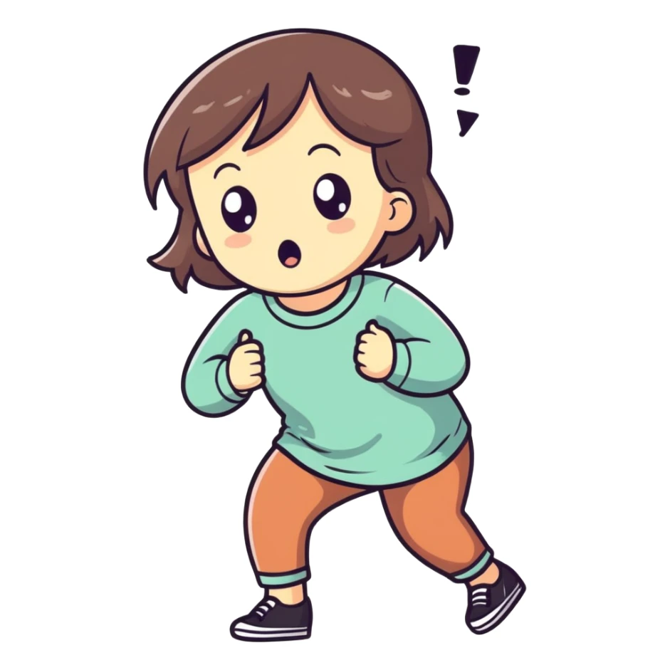 A girl farting sticker