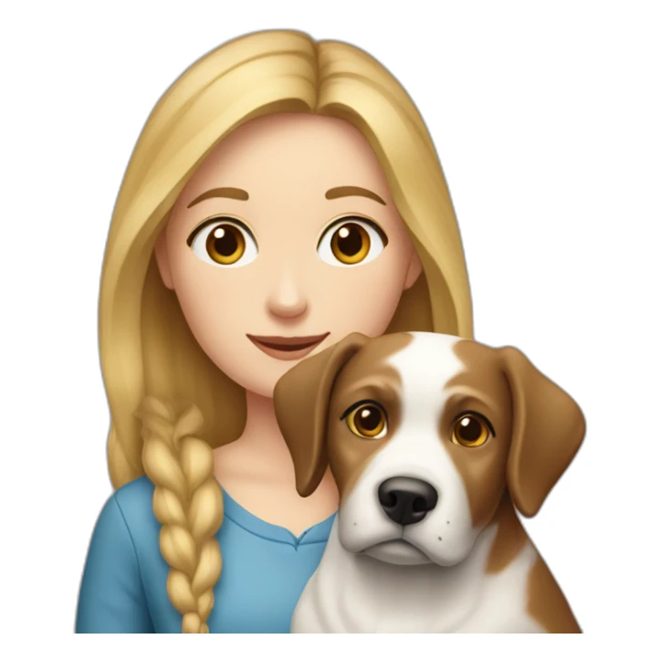 white Girl with a russell dog sticker