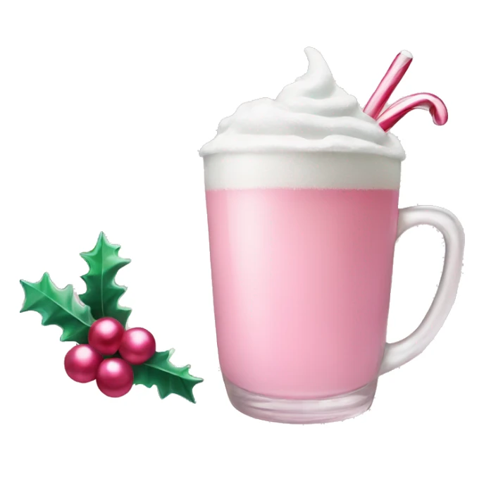 pastel pink christmas christmas drink sticker