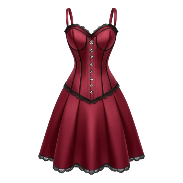 burgundury corset dress sticker