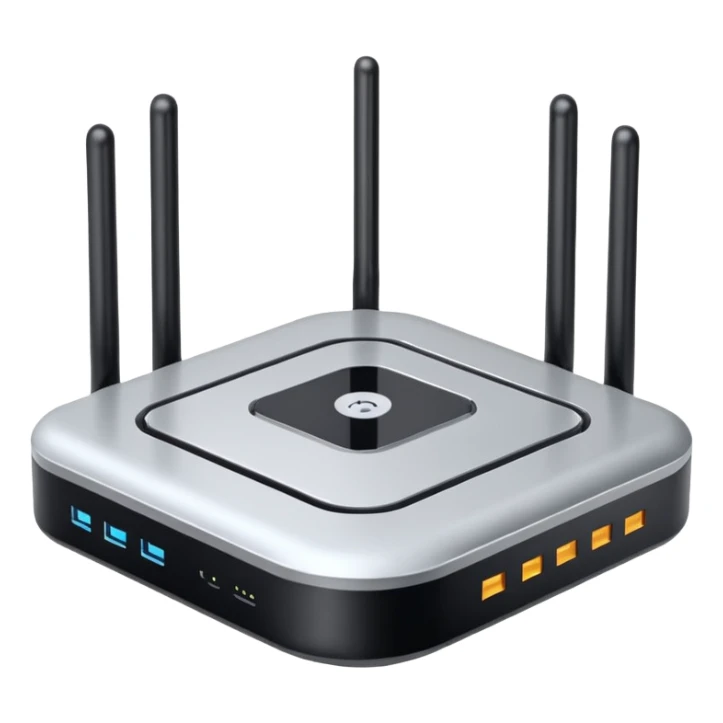 Can you create a picture for an AI LLM model router showing it as a hub connecting different LLMs? Make it abstract. Can you make it look more professional?
 sticker