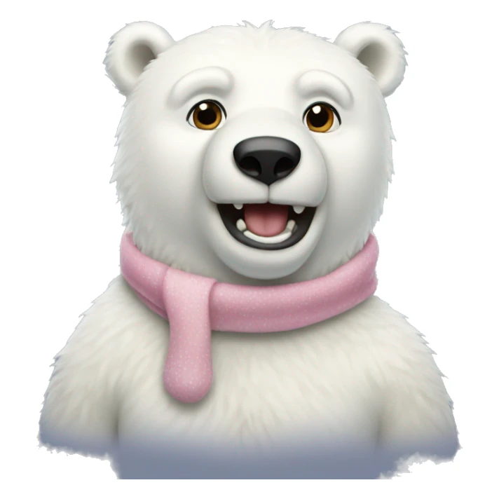 Christmas pastel polar bear sticker