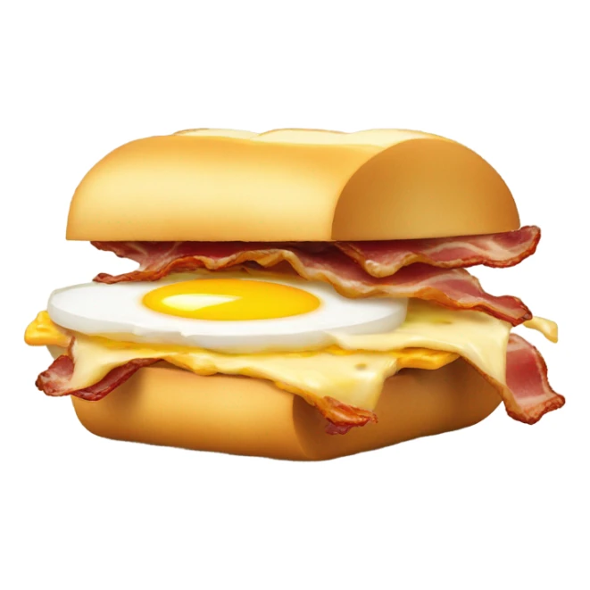 bacon egg and cheese on a hard roll sandwich  sticker
