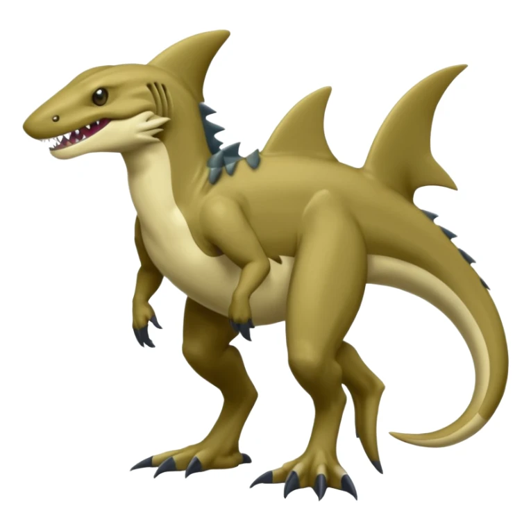 Muddy Swampy Glossy Oily Smooth Sergal-Wickerbeast-Protogen-Primagen-Shark-fusion-animal-Fakemon-hybrid-creature, full body   sticker