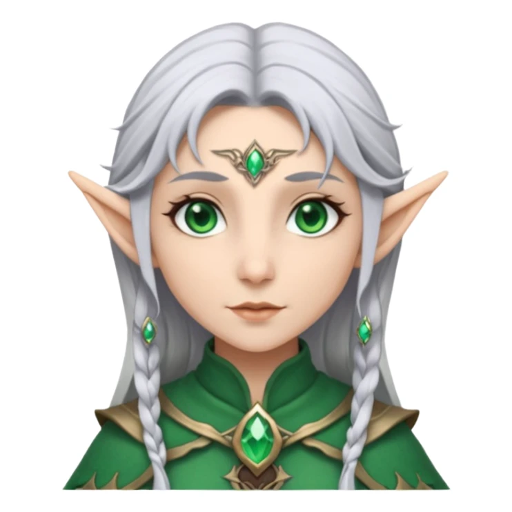 Frieren the female elf mage with silver hair sticker