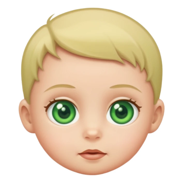 green eye baby sticker