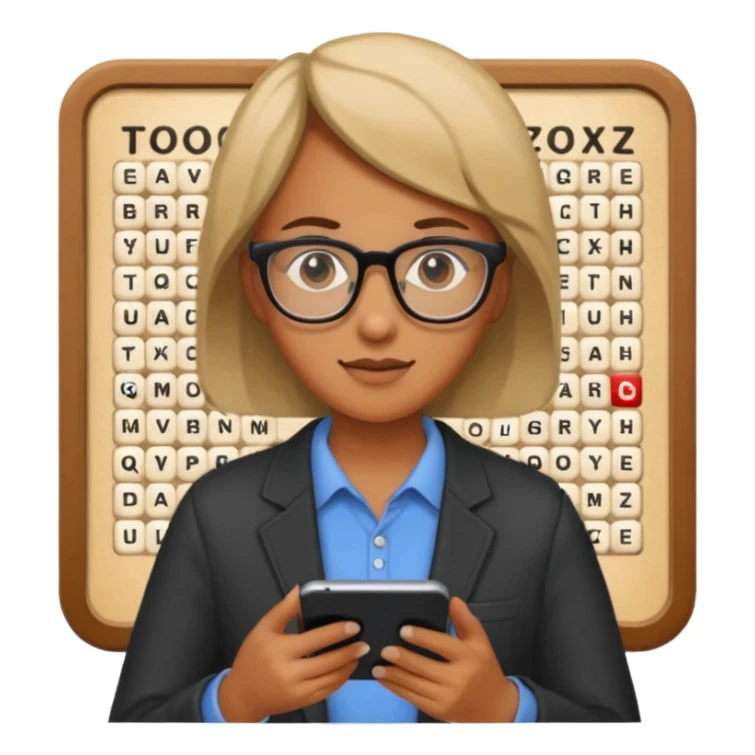 mano con movil y buscador palabras sticker