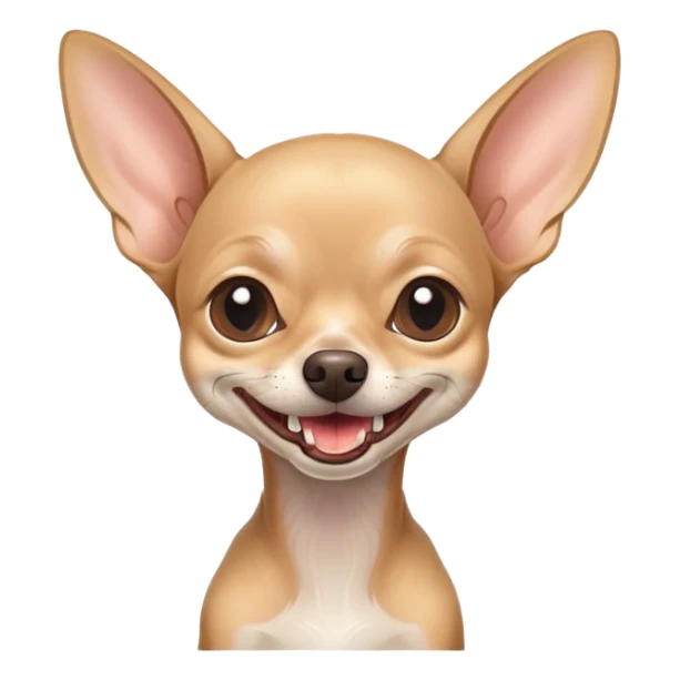 Skinny bald Chihuahua with one long tooth sticker