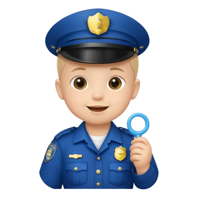 baby police with pacifier sticker